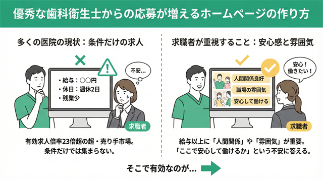 優秀な歯科衛生士からの応募が増えるホームページの作り方