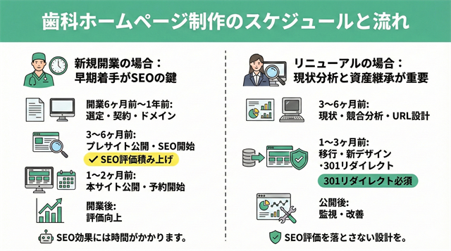 歯科ホームページ制作のスケジュールと流れ